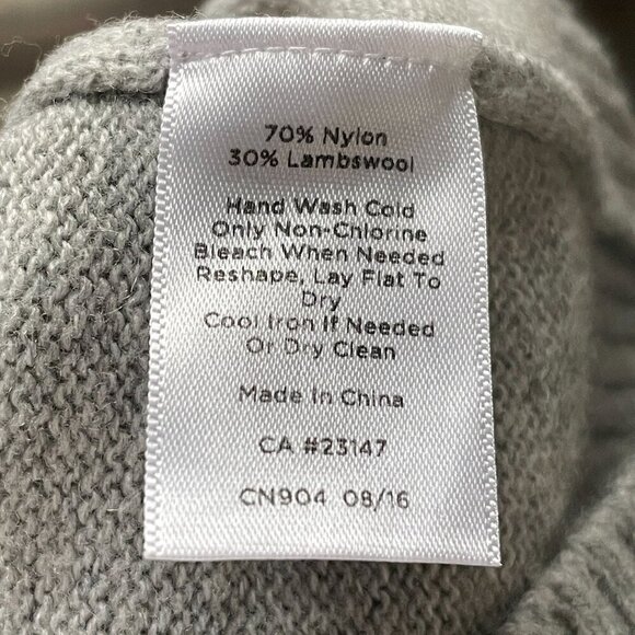 Talbots Seasons Tweeting Festive Love Birds Grey Wool Pullover Sweater Women MP - Picture 5 of 6